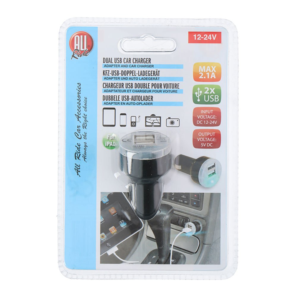 Cargador de coche usb doble 2.1 a