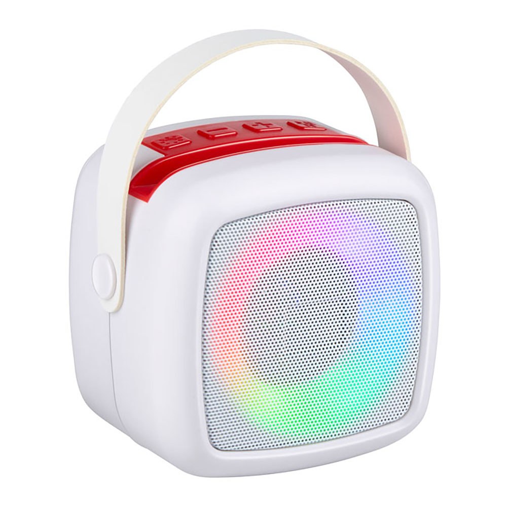 Karaoke set mini inalámbrico + 2 micrófonos, rgb, 10 w, colores surtidos, 117 x 86 x 130 mm