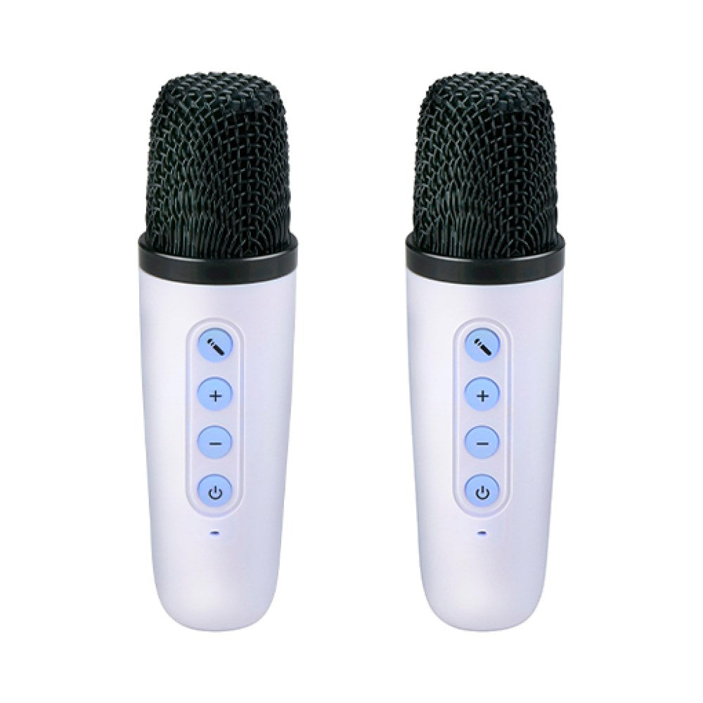 Karaoke set mini inalámbrico + 2 micrófonos, rgb, 10 w, colores surtidos, 117 x 86 x 130 mm