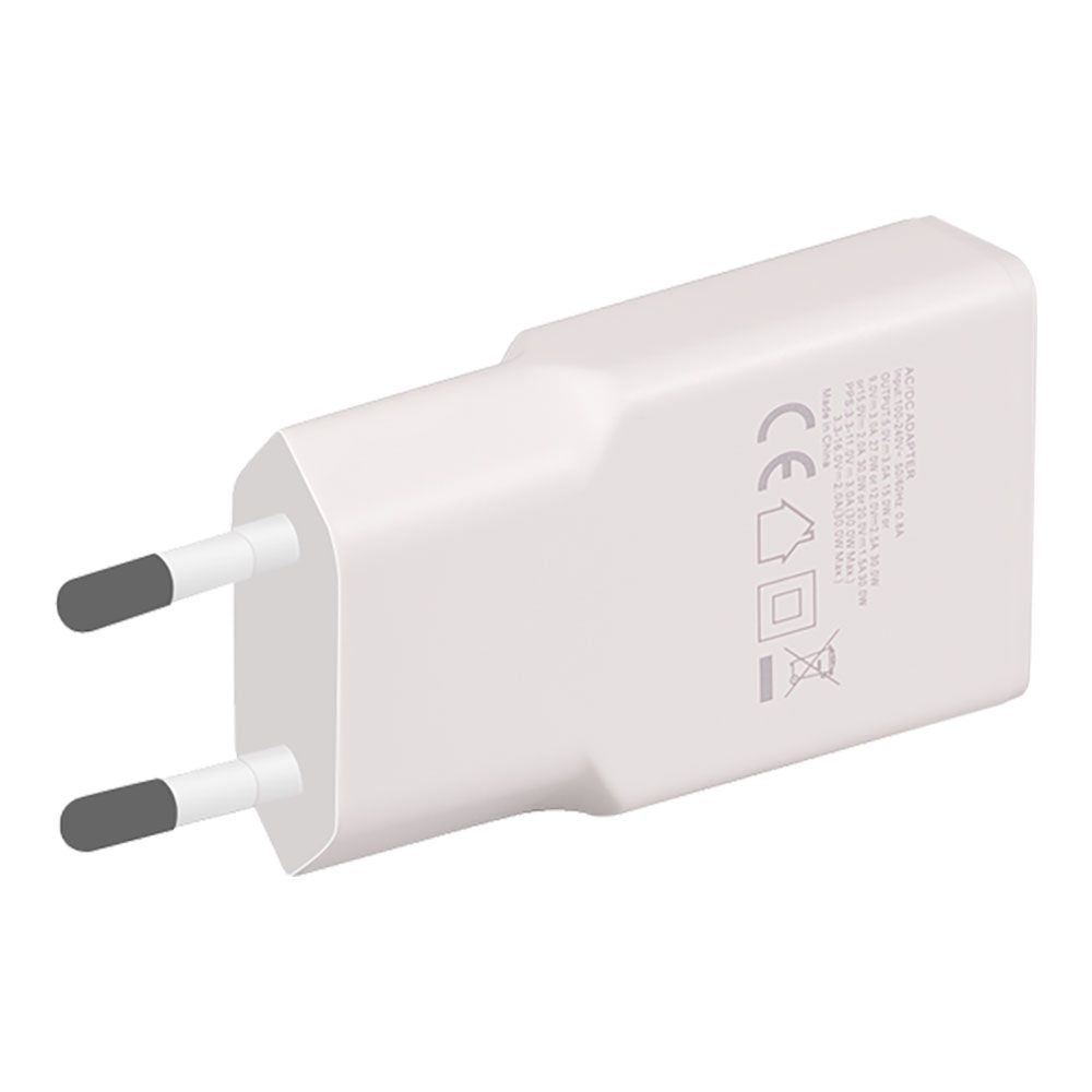 Cargador 30 w gan usb-c, blanco