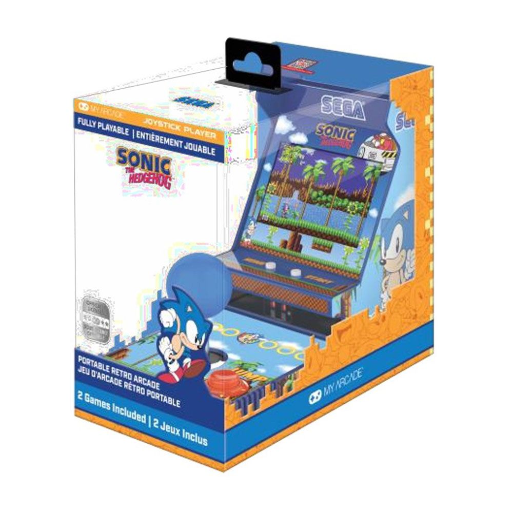 Joystick player sonic the hedgehog portable retro arcade
