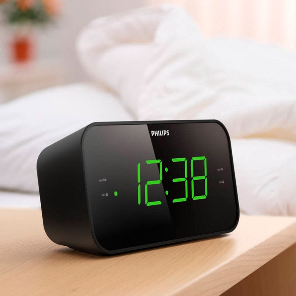 Radio reloj despertador tar3306/12 negro, serie 3000