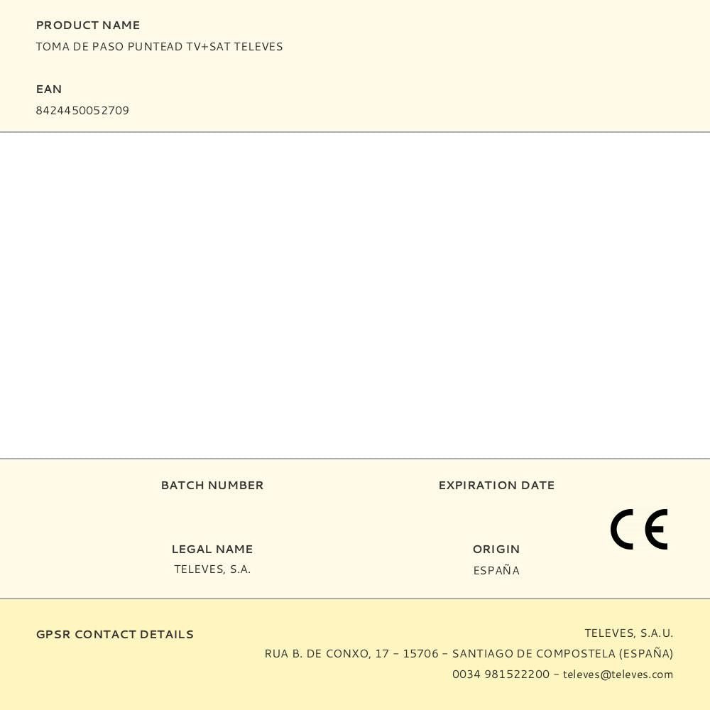 Toma de paso puntead tv+sat televes