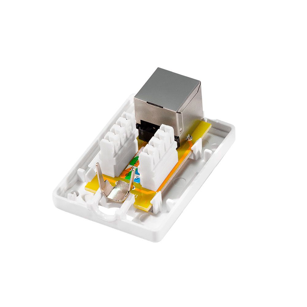 Caja de superficie 1 conector rj45 cat. 6a apantallado