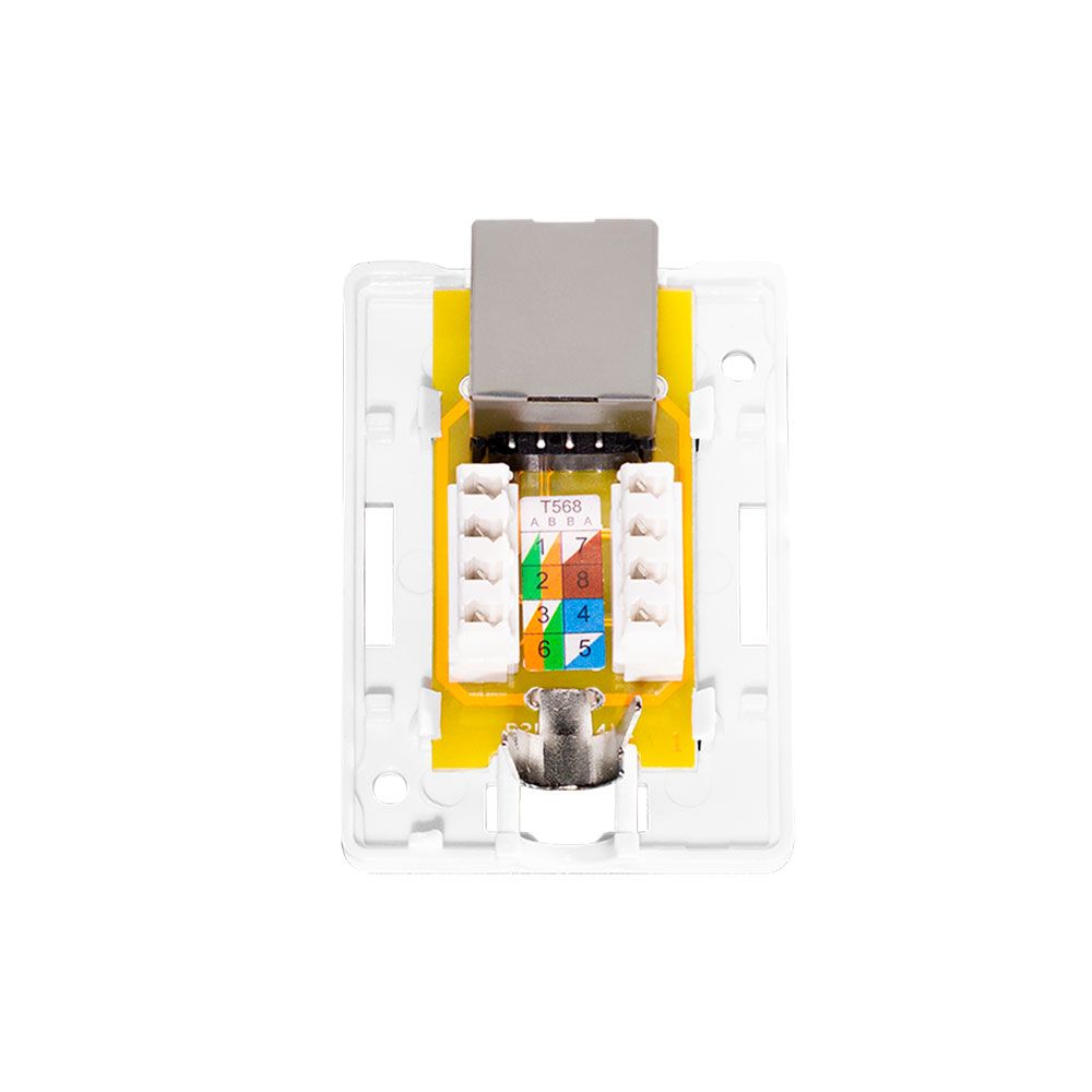 Caja de superficie 1 conector rj45 cat. 6a apantallado