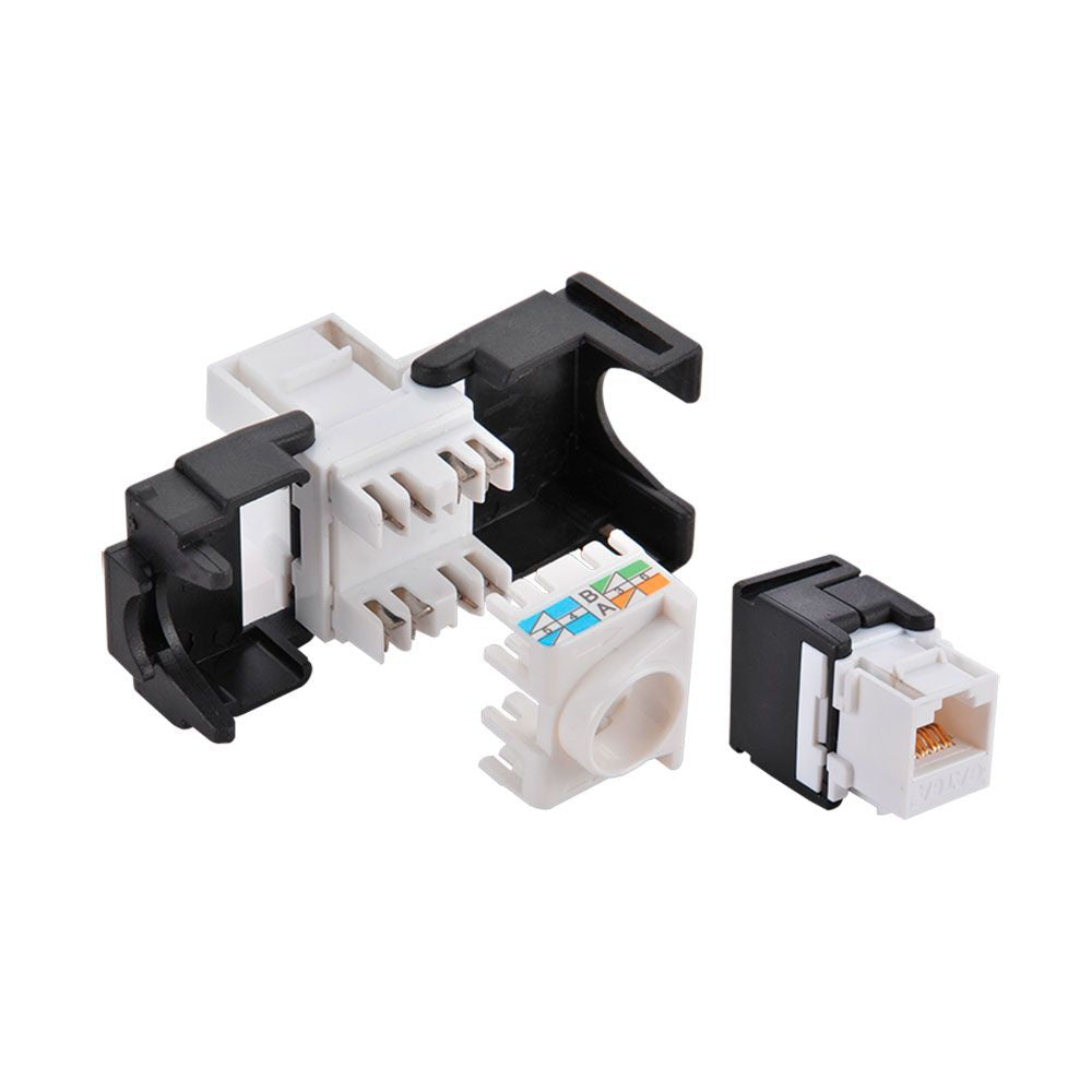 Conector hembra rj45 utp cat.6 keystone 180°