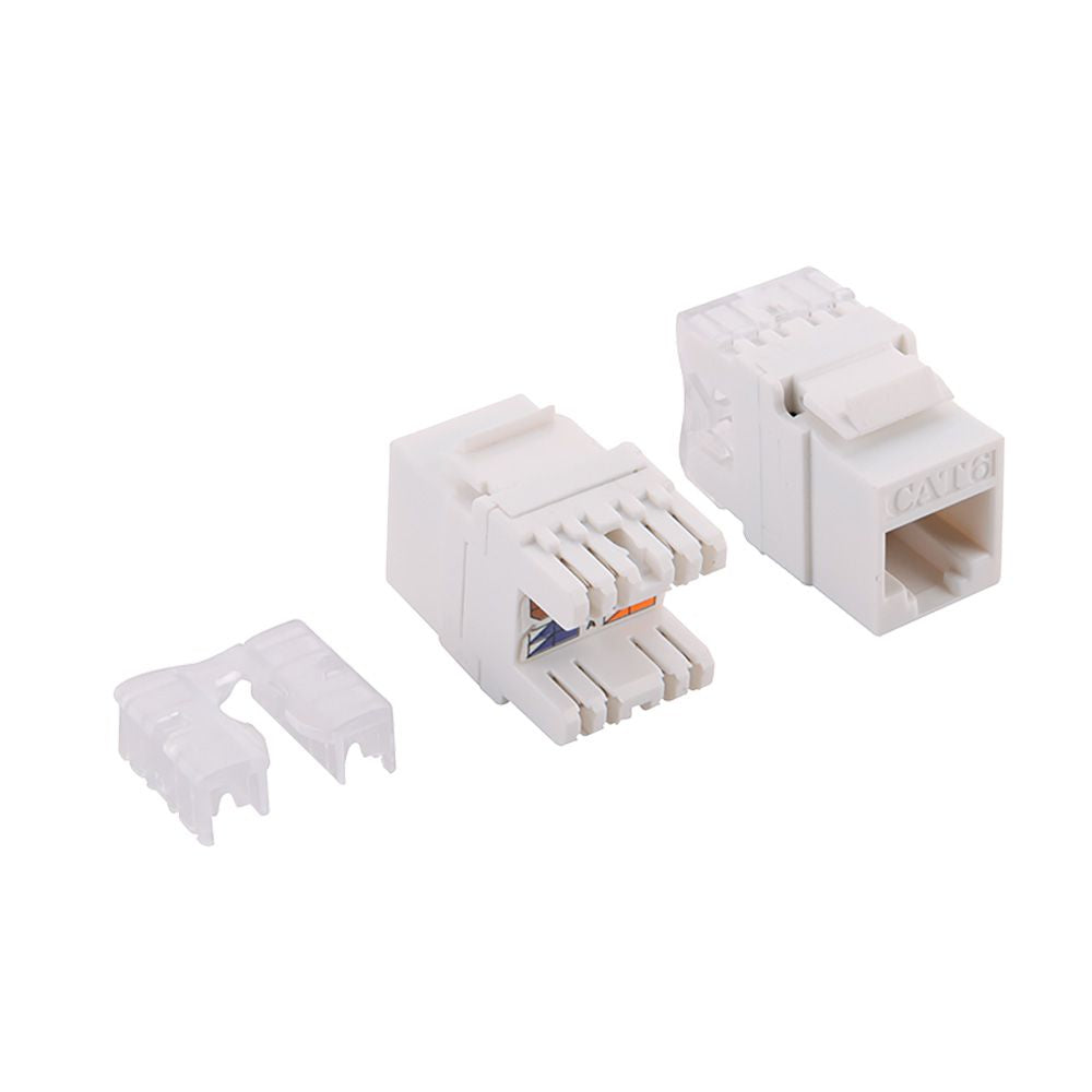 Conector hembra rj45 utp cat.6 keystone, punch-down 180°