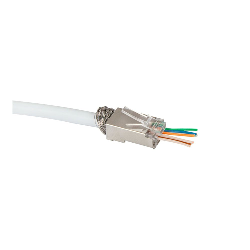 Conector modular rj45 cat.6 stp, 50 uds