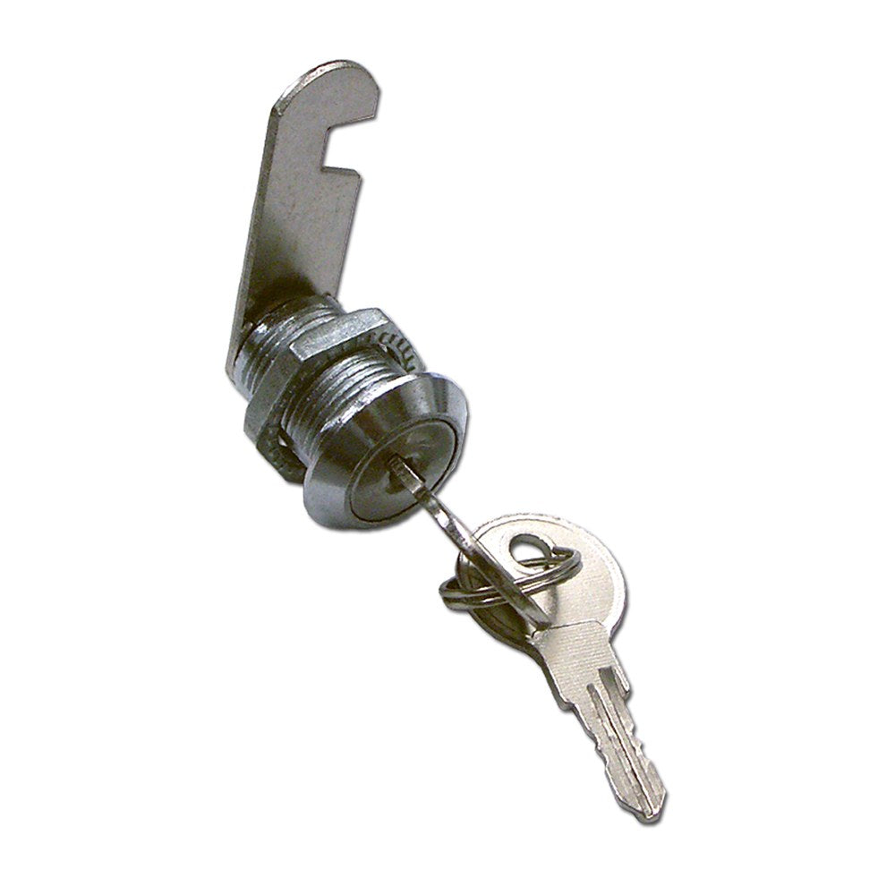 Cerradura buzón recta cm04, de zamak con acabado cromo brillo, 20 mm, con 2 llaves, blíster