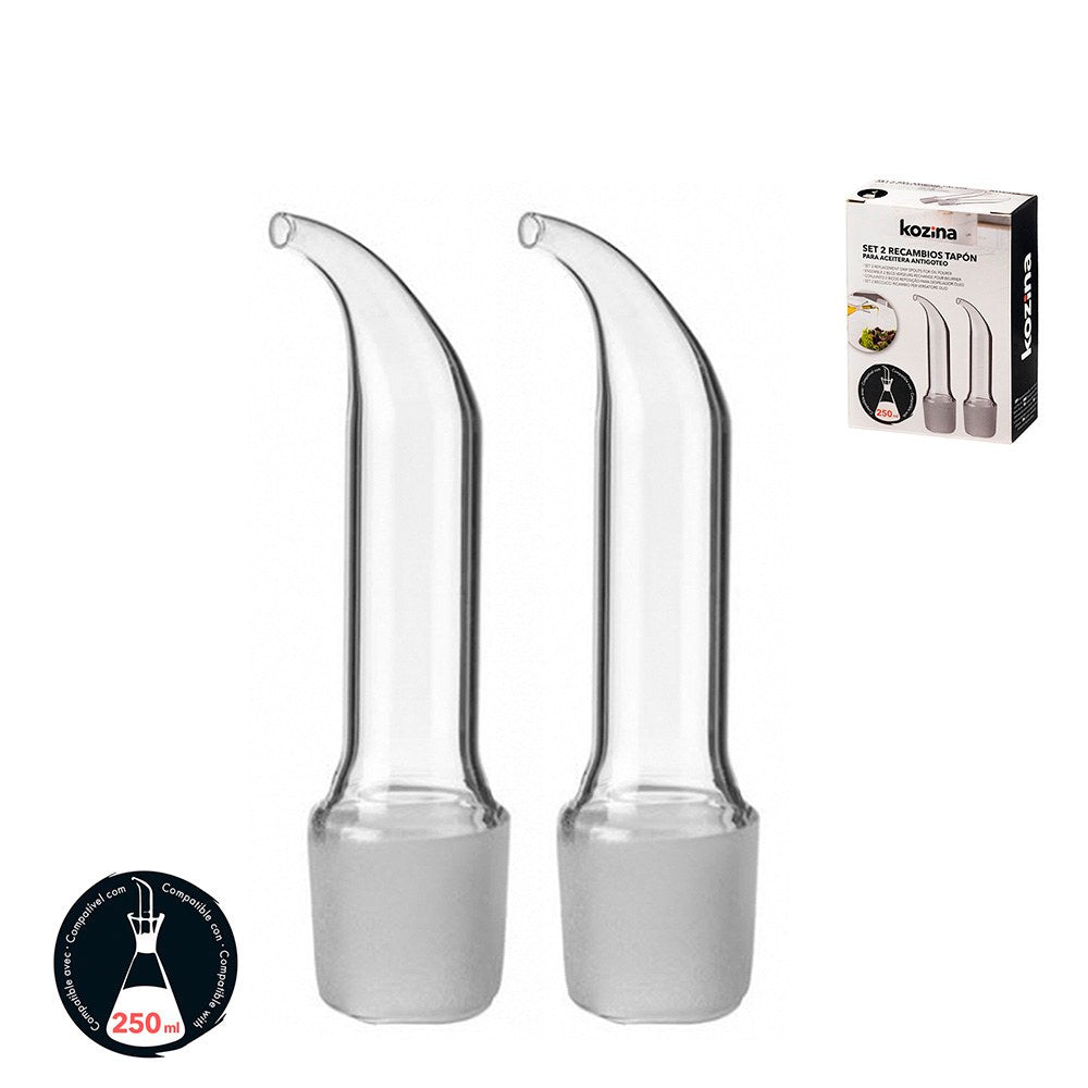 Tapón recambio para aceitera antigoteo 250 ml, 2 uds