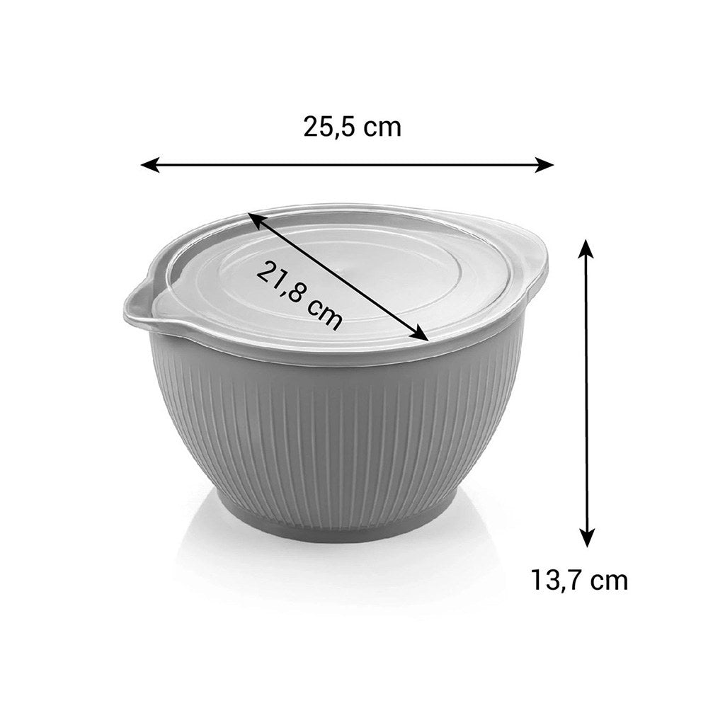 Boles de plástico con tapa, delícia, 2 uds
