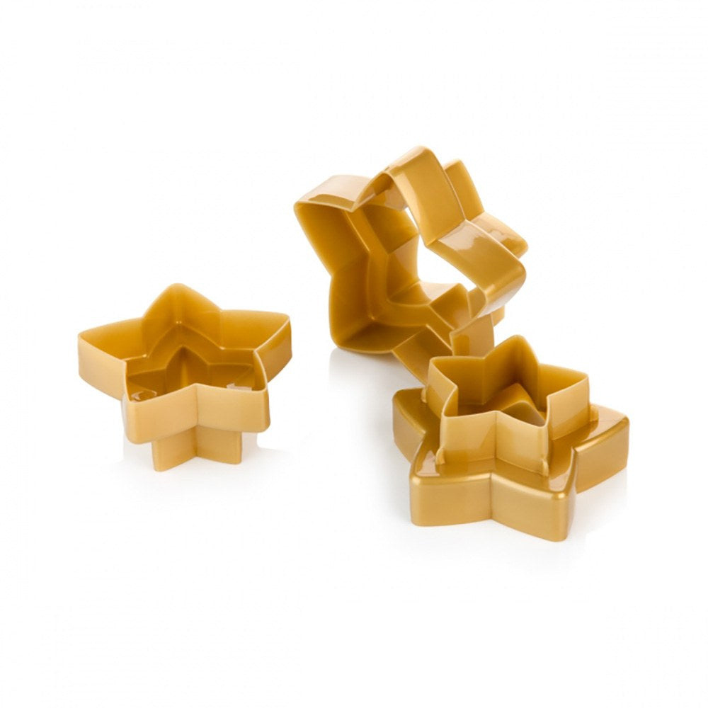 Moldes cortadores dobles en forma de estrella, delícia, 3 piezas (6 tamaños)