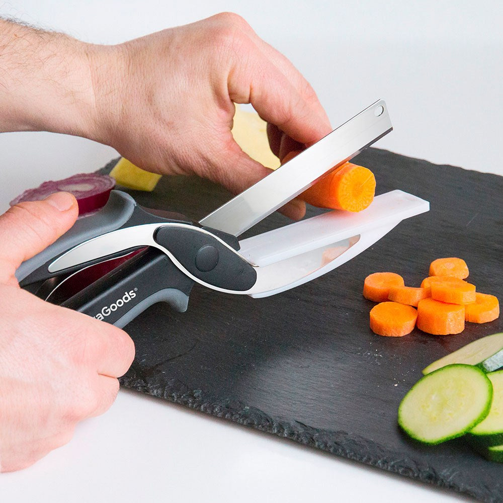 Cuchillo - tijera con mini tabla de cortar integrada