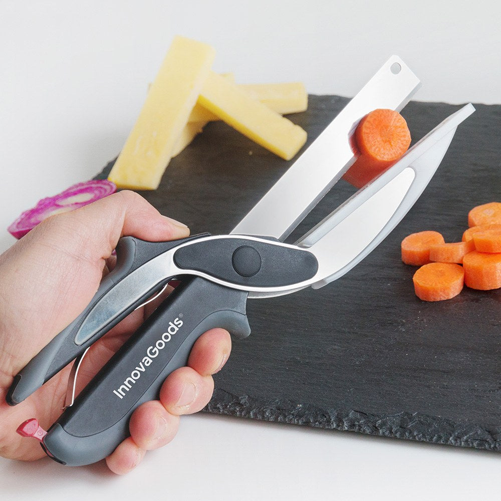Cuchillo - tijera con mini tabla de cortar integrada