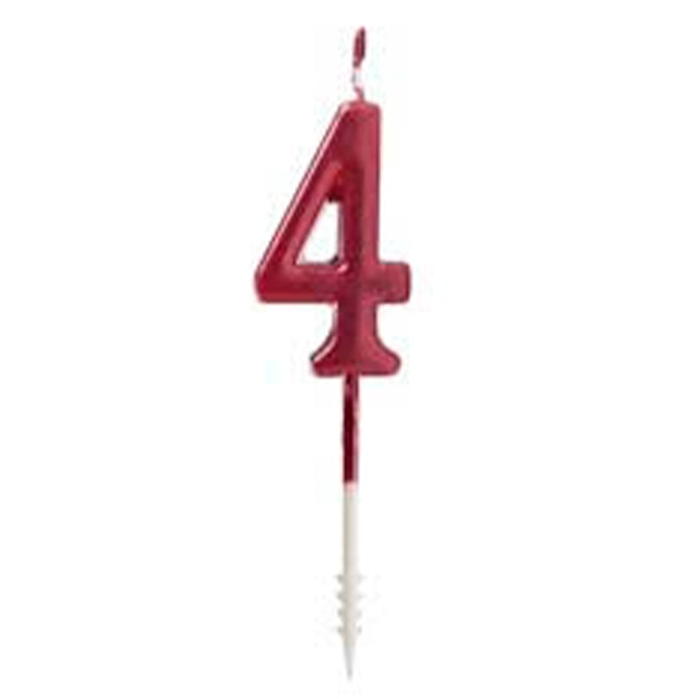 Vela roja brillante nº 4