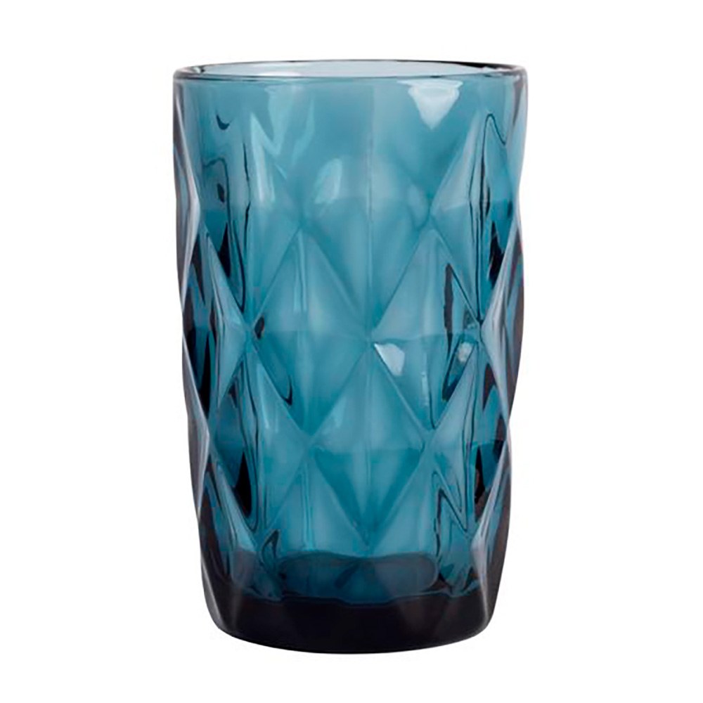 Vaso de cristal con relieve modelo aqua, 350 ml, 4 uds