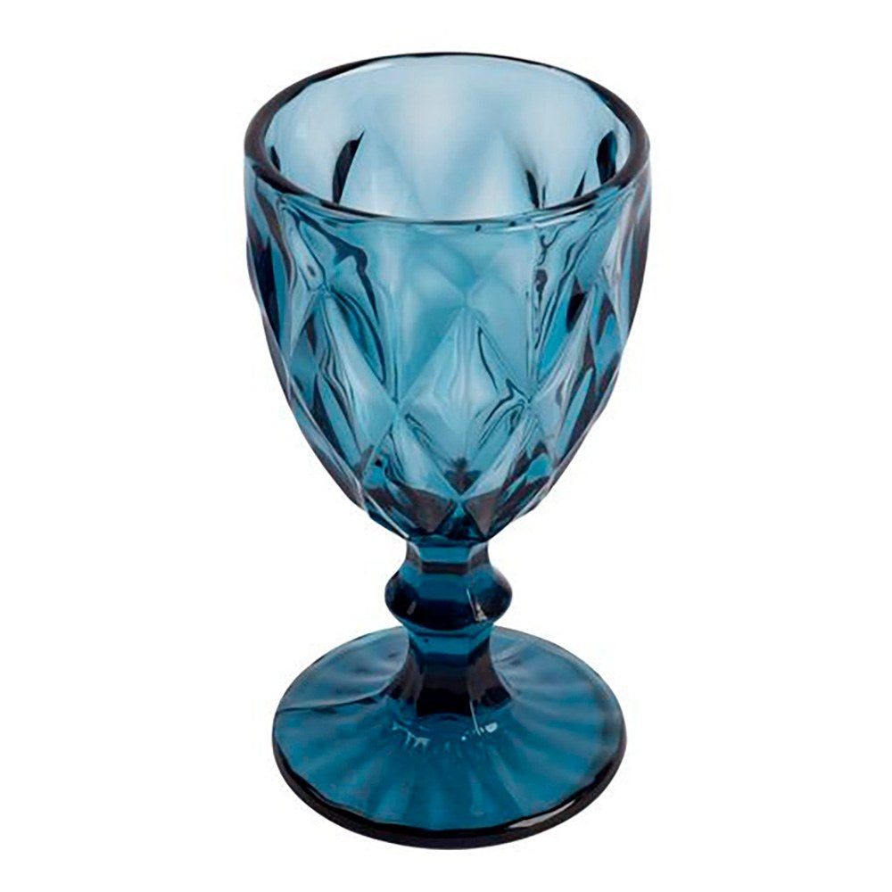 Copa de cristal con relieve modelo aqua, 250 ml, 4 uds