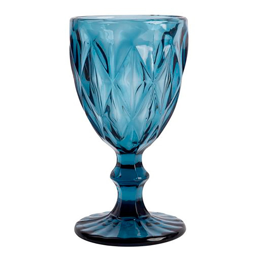 Copa de cristal con relieve modelo aqua, 250 ml, 4 uds