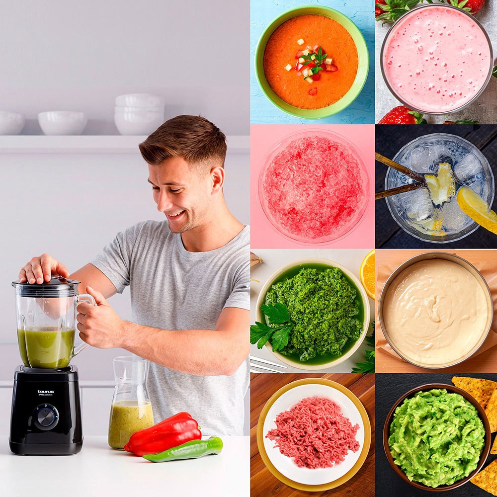 Batidora de vaso optima nero 1500 w 1,5 l