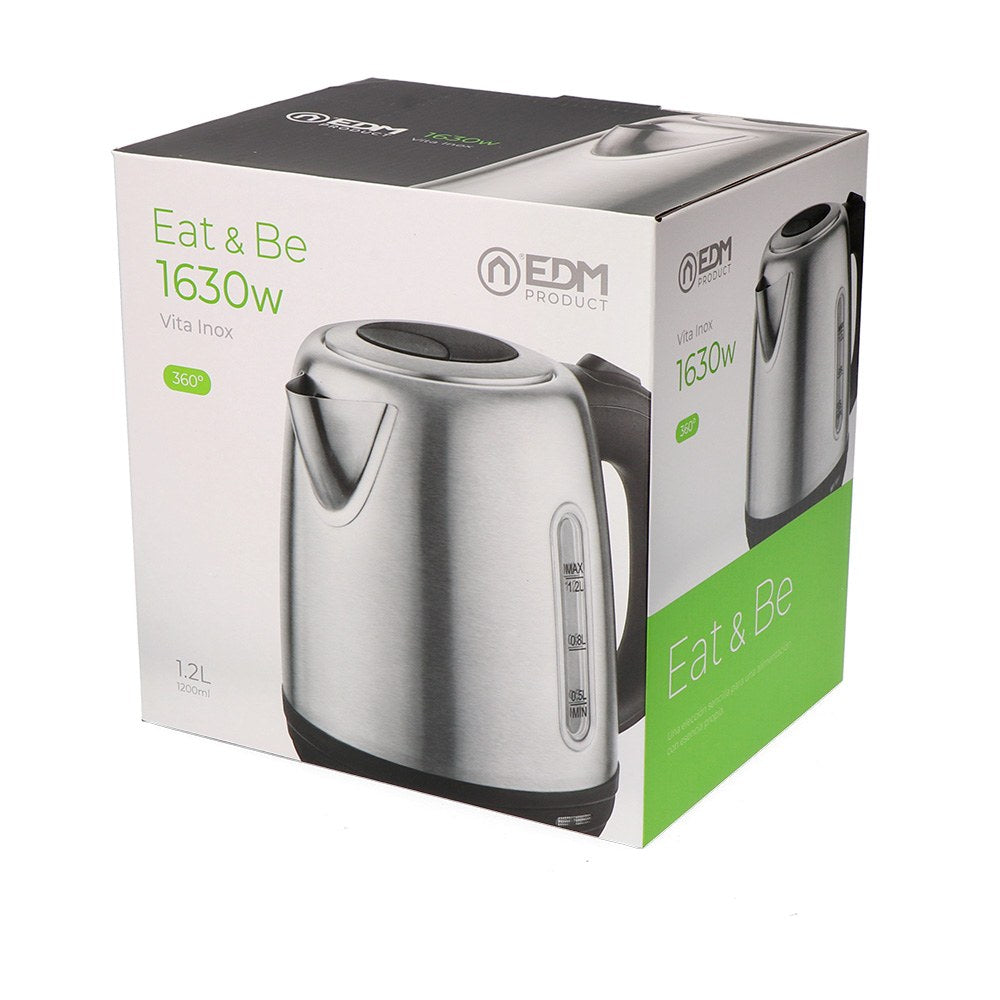 Hervidor de agua eléctrico vita inox 1630 w 1,2 l