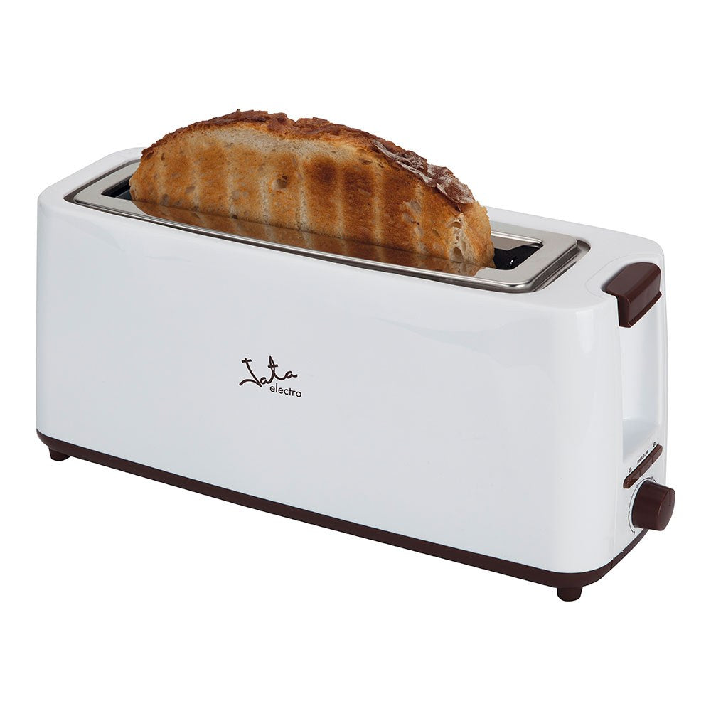 Tostadora ranura ancha 900 w, blanca-marrón