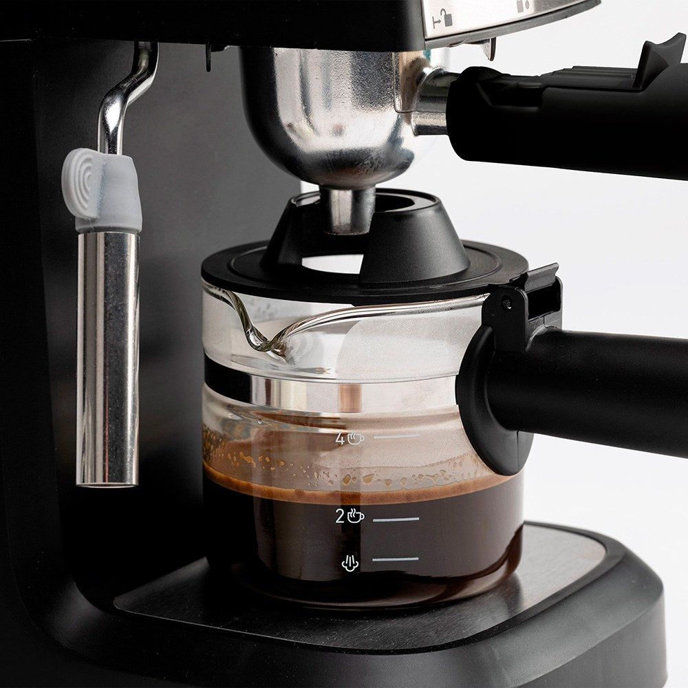 Cafetera de hidropresión 800 w, 240 ml, negra