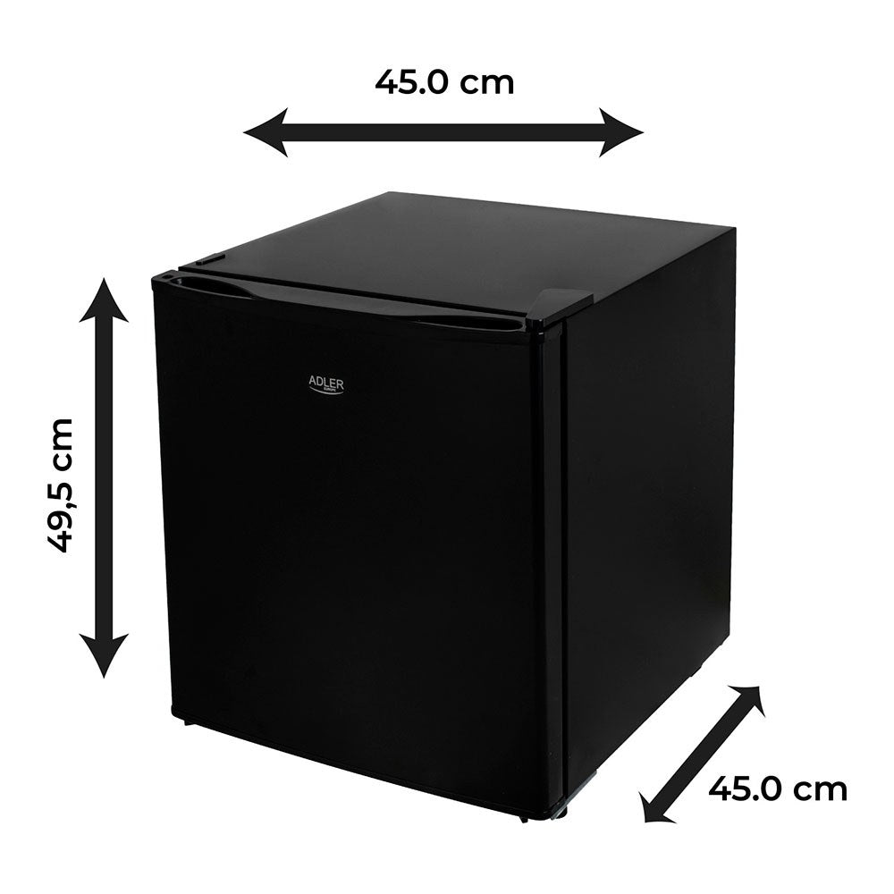 Refrigerador bajo encimera 45 l, 450 x 450 x 495 mm, negro