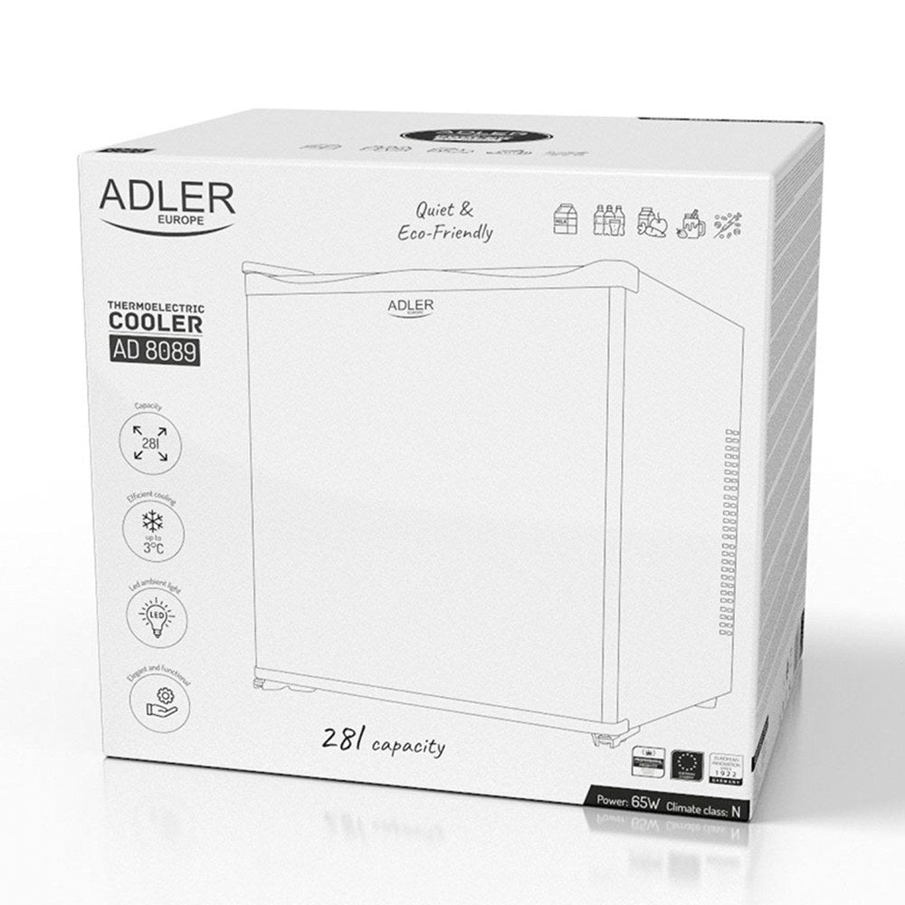 Refrigerador termoeléctrico 28 l, 380 x 480 x 450 mm, negro