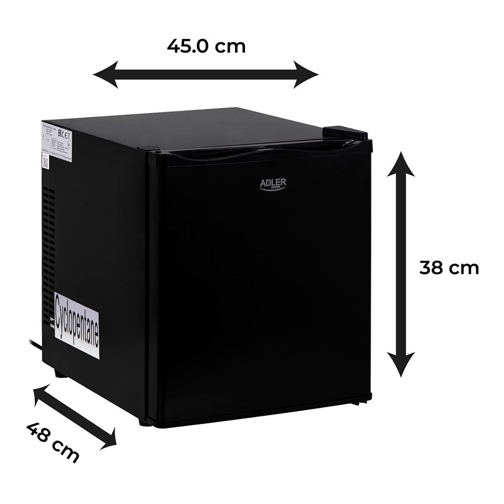 Refrigerador termoeléctrico 28 l, 380 x 480 x 450 mm, negro