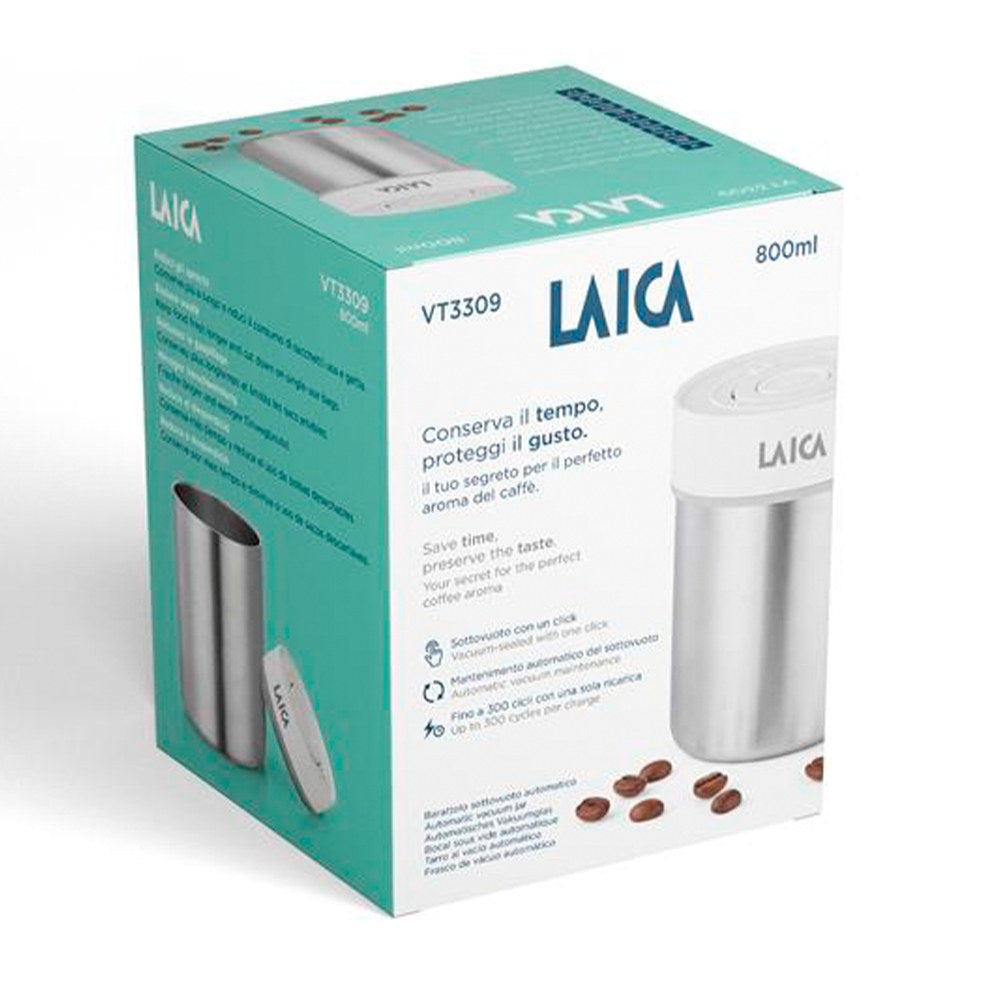 Tarro al vacío automático, de acero, 0,8 l