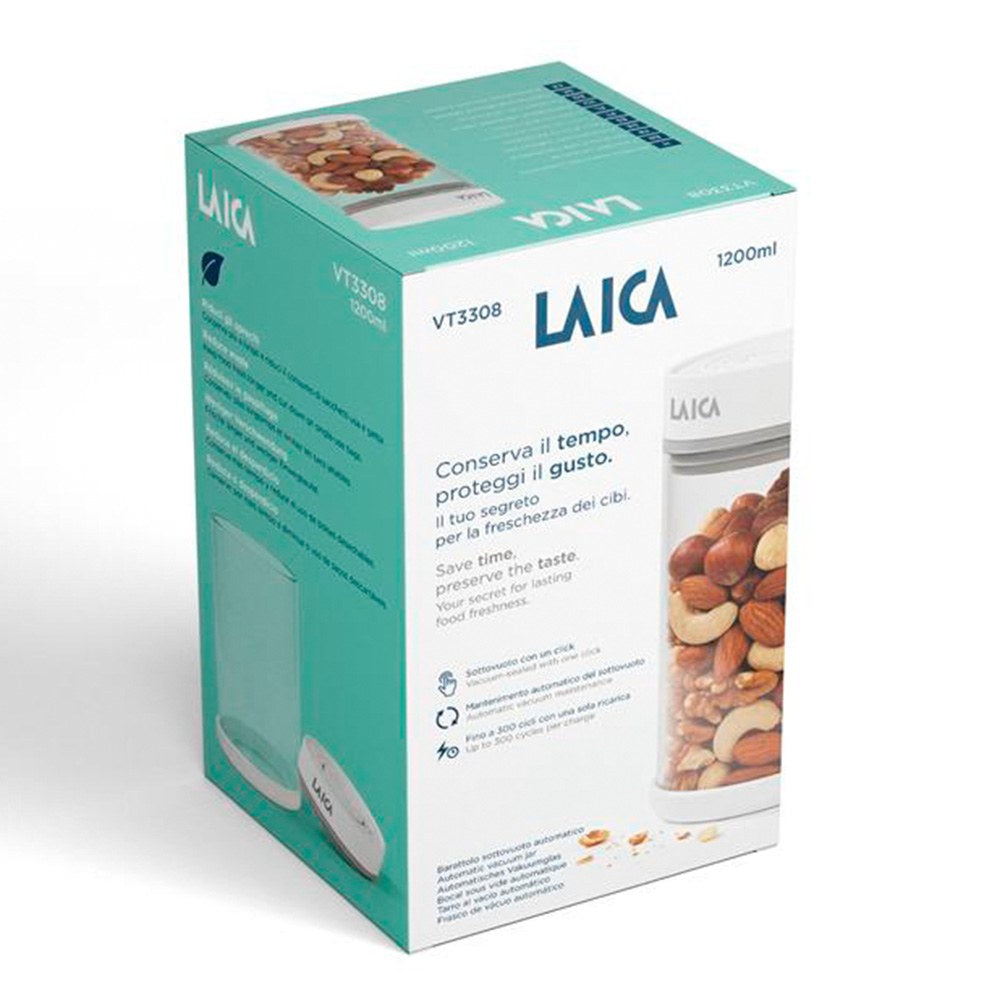 Tarro al vacío automático, de cristal, 1,2 l