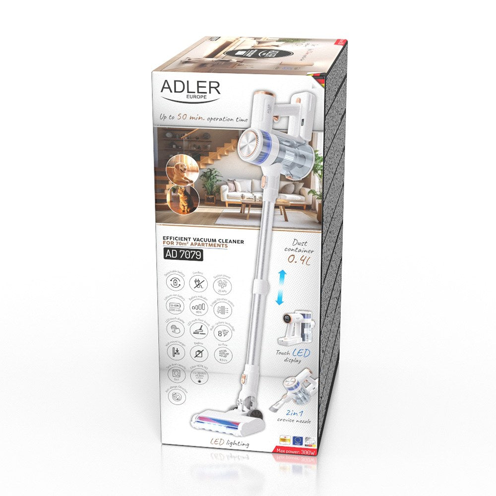 Aspiradora escoba ad 7079 sin cable 300 w 25 kpa