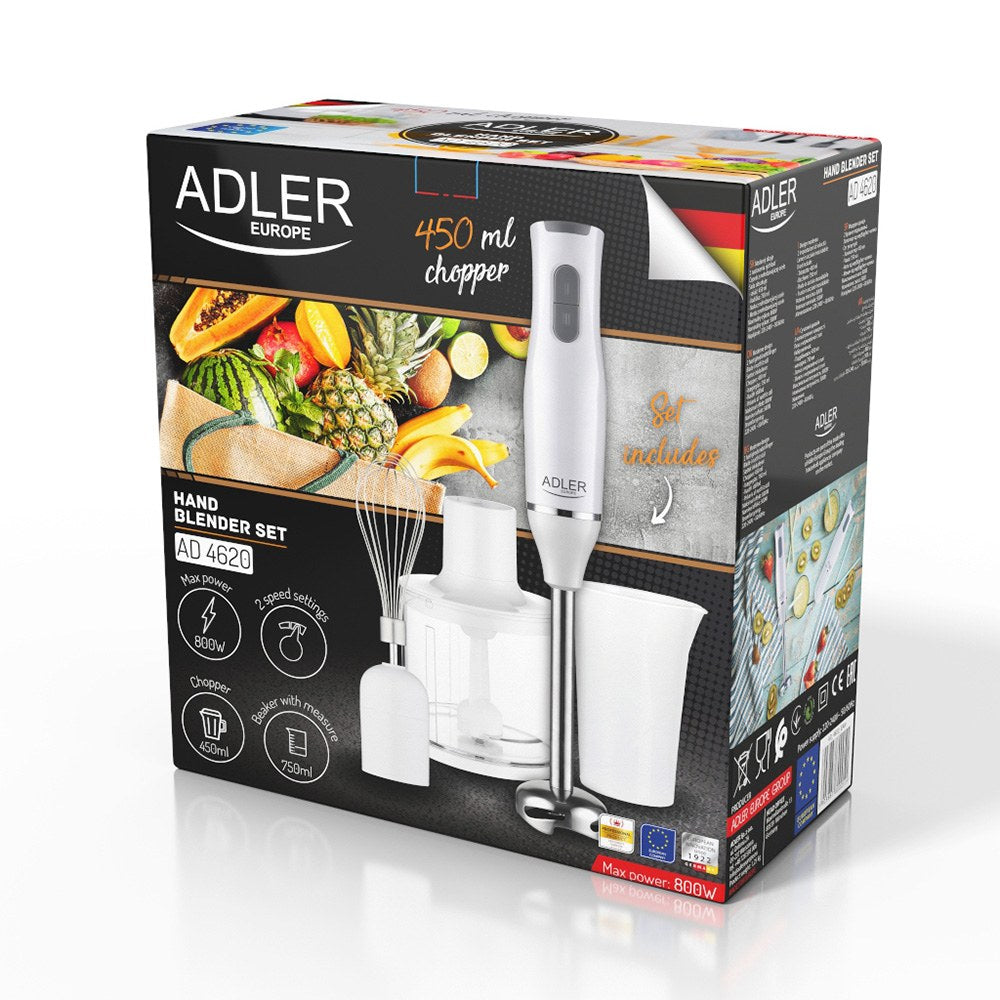 Batidora de mano ad 4620 800 w, blanca