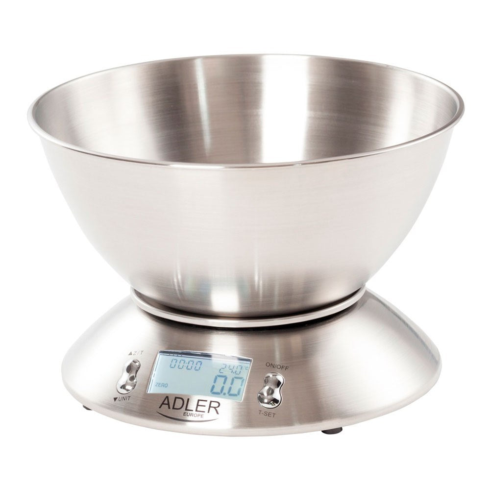 Báscula de cocina con bol 2 l, inox, ad3134, máximo 5 kg