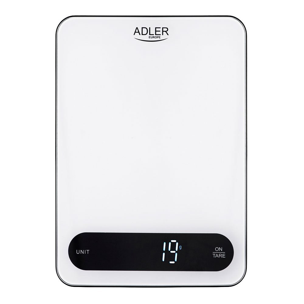 Báscula de cocina con batería recargable ad3177, máximo 10 kg, blanca