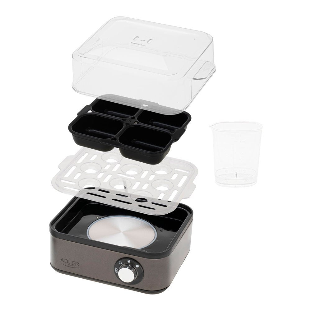 Cocedor de huevos ad4486, hasta 8 huevos, antracita, 800 w