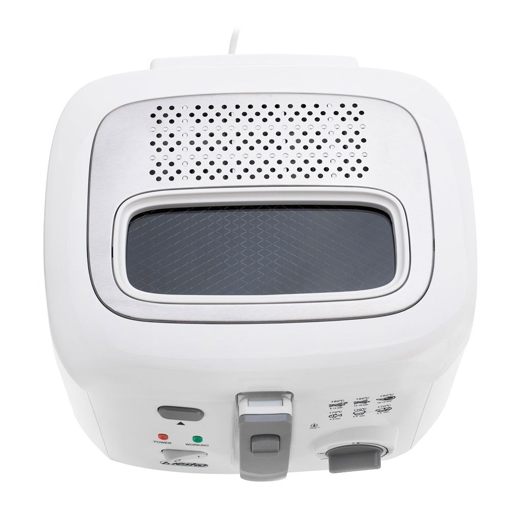 Freidora de aceite ms4908g, blanca, 2,5 l 1800 w