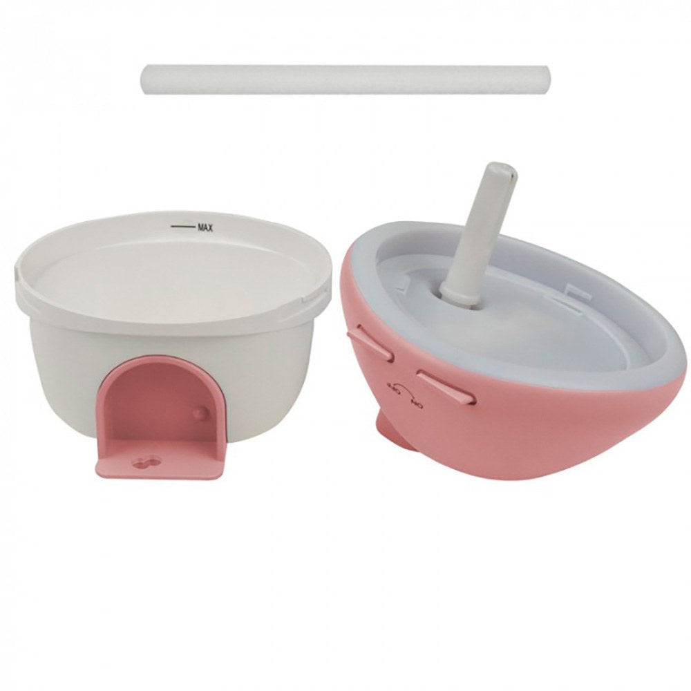 Humidificador con luz led rgb y proyector recargable modelo hongo rosa