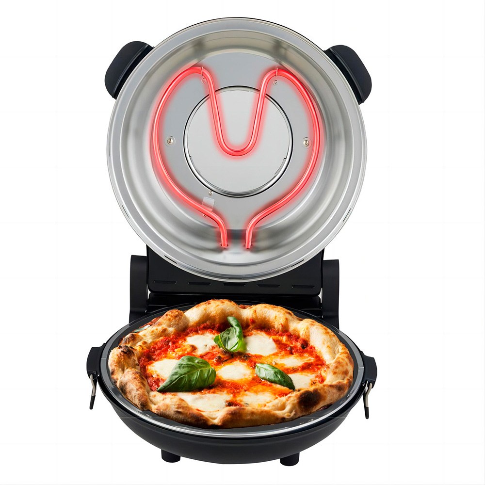 Horno eléctrico para pizza ad6314, negro, 1200 w