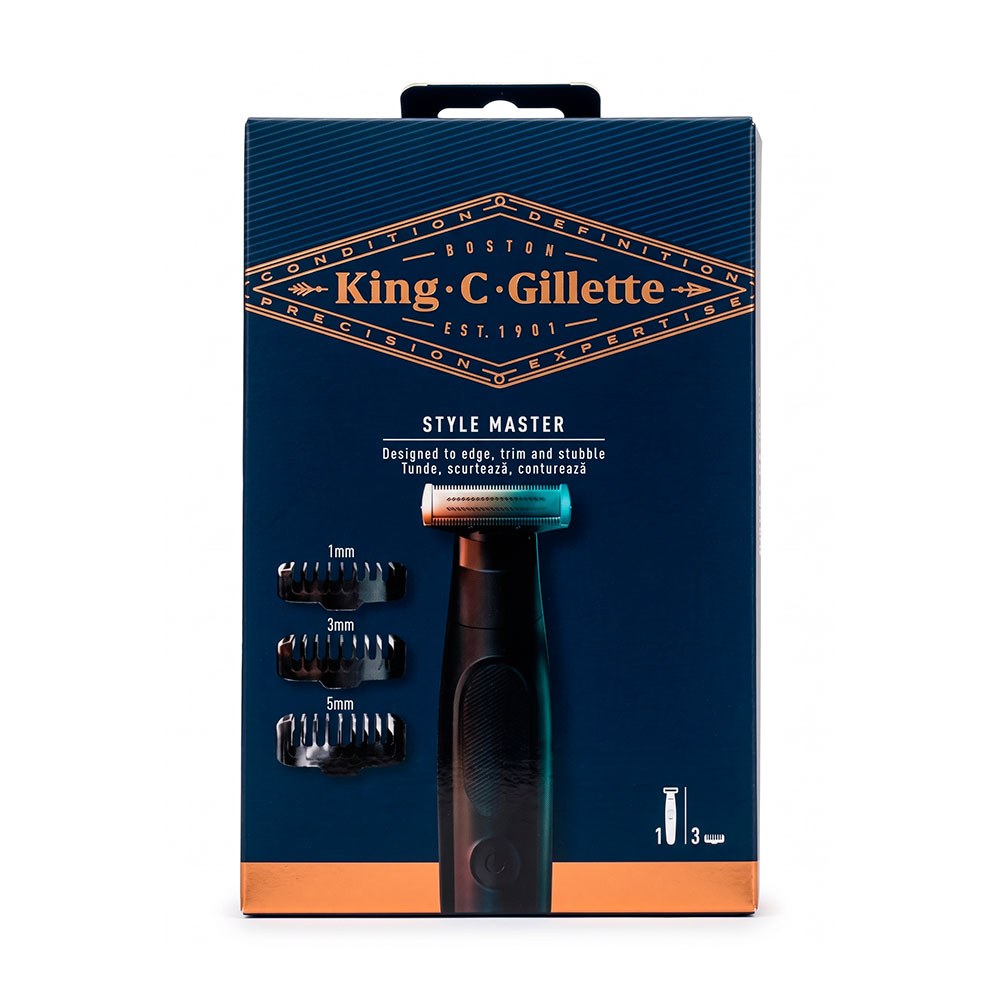 Recortadora de barba king c.g. style master con 3 peines guía