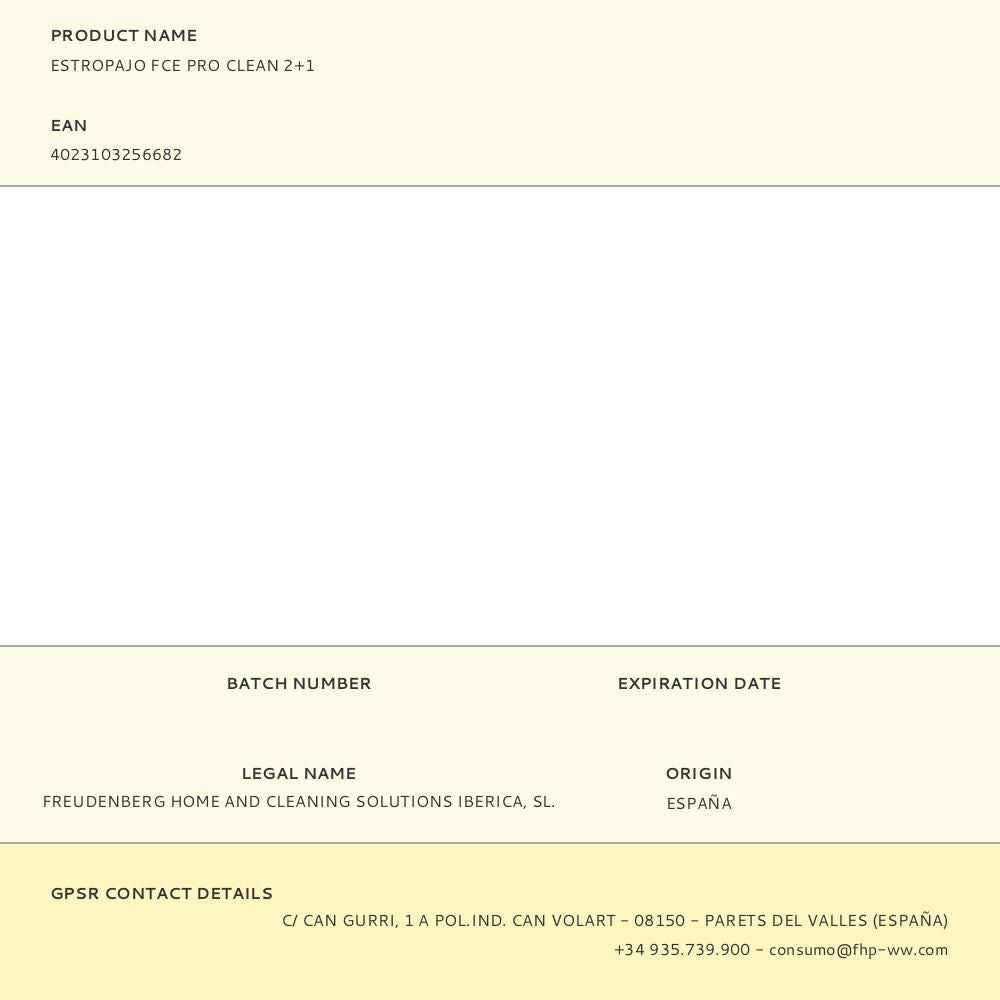 Estropajo fce pro clean 2+1