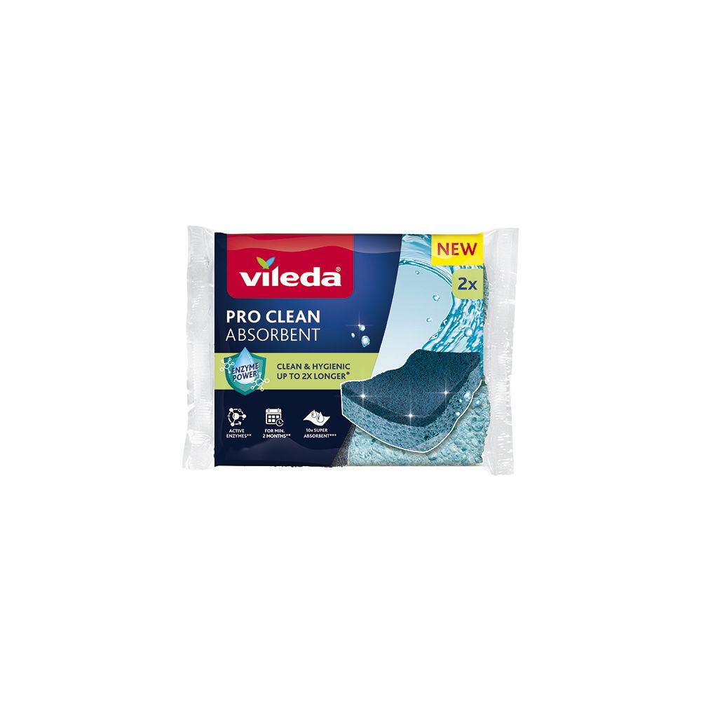 Estropajo viscosa pro clean absorbent, 2 uds