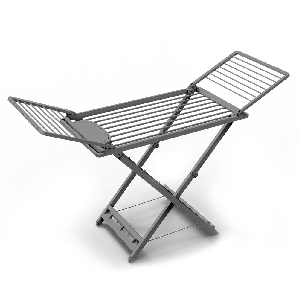 Tendedero plegable con alas gris claro, tendido 21 m