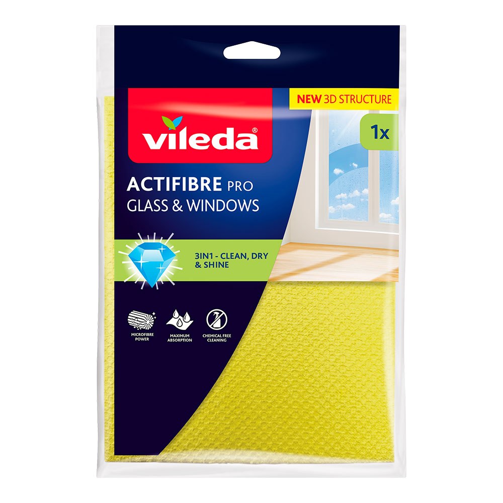 Bayeta actifibre pro para ventanas, 32 x 34,5 cm, blister