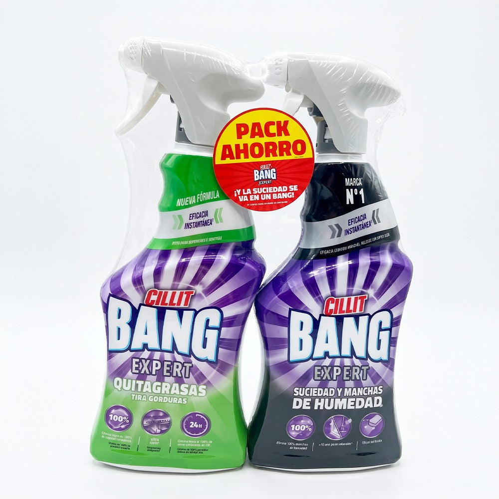 Limpiador pistola expert manchas de humedad 750 ml + limpiador pistola expert quita grasas 750 ml