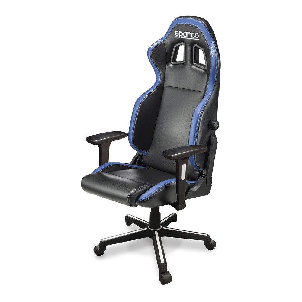 Silla gaming icon negro/azul, 66 x 55 x 121-129 cm