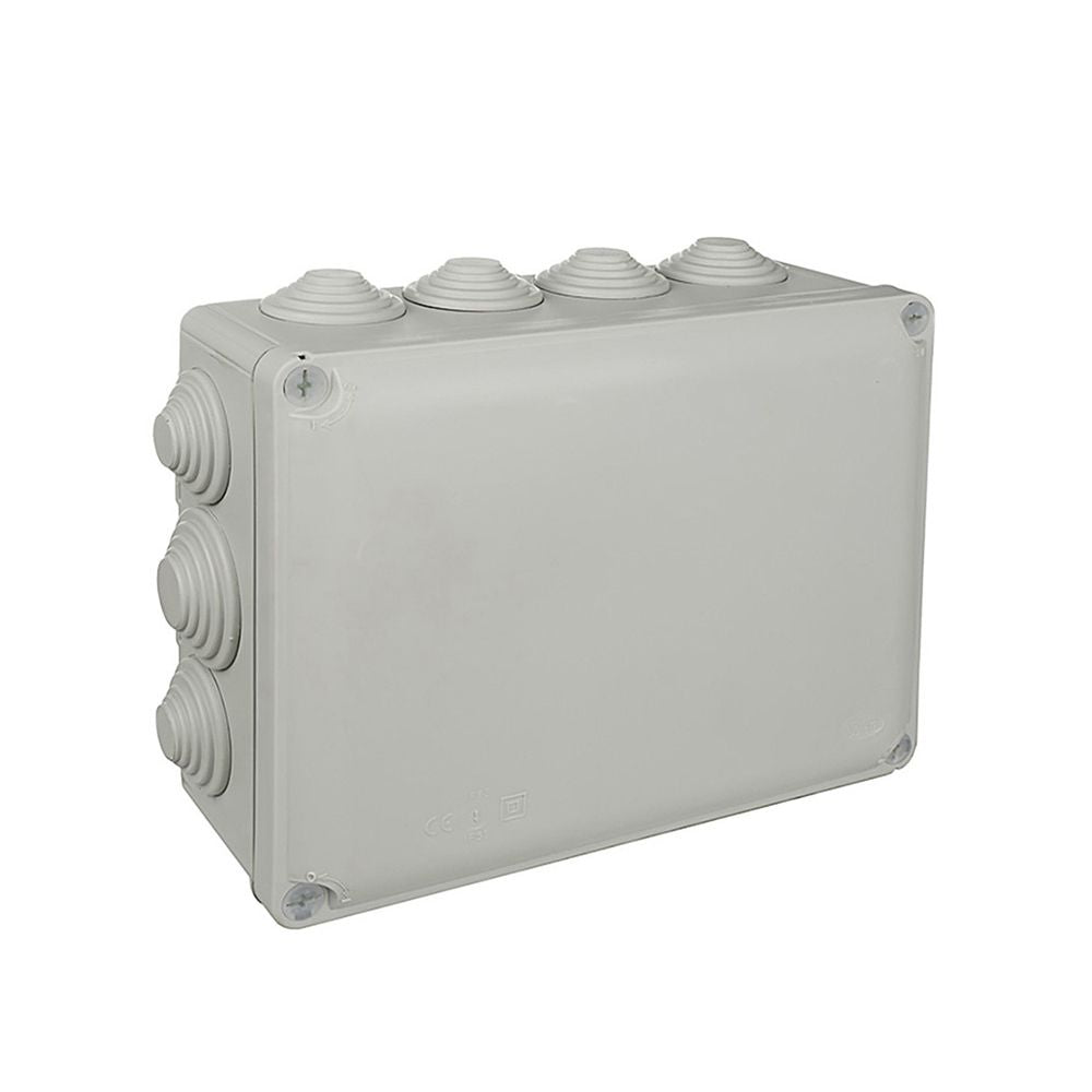 Caja rectangular estanca 230 x 180 x 88 mm con tornillos solera (retractilado) y686