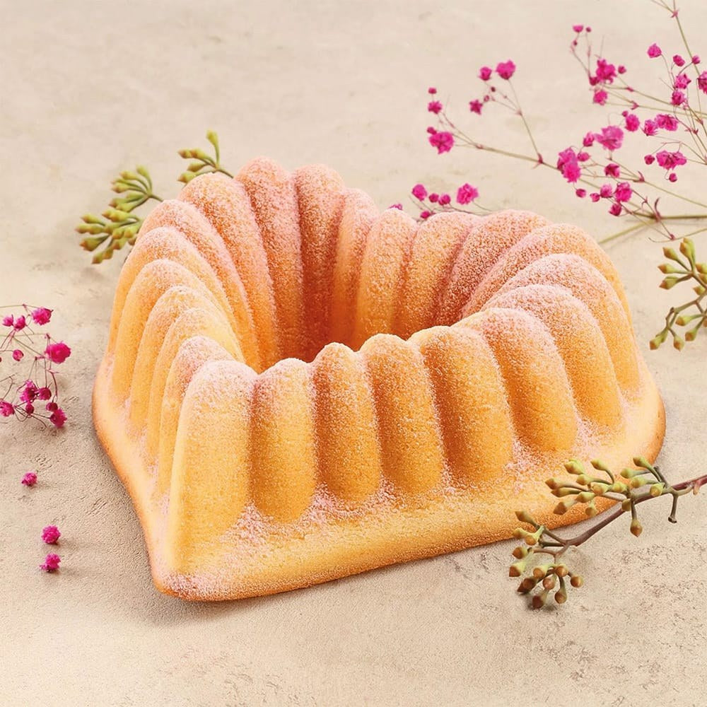 Molde bundt en forma de corazón, delícia, 16,4 x 16 x 6,1 cm