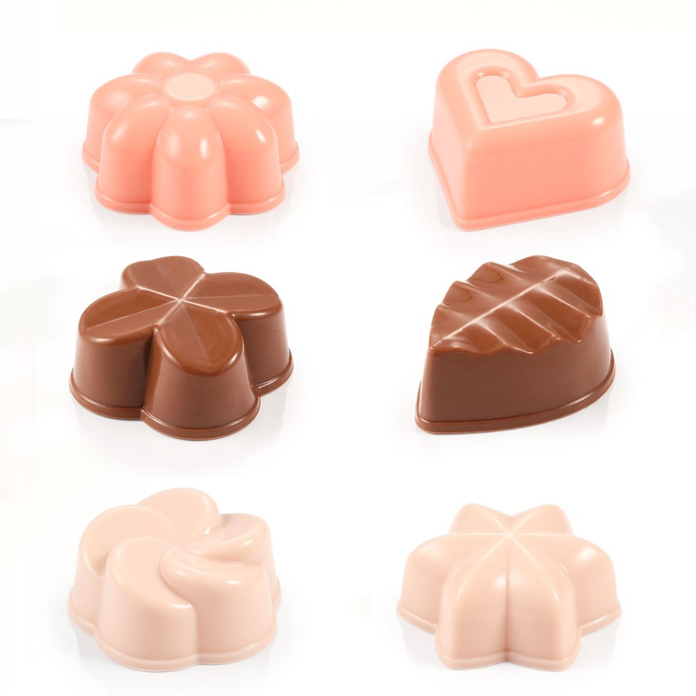 Molde de silicona para bombones, delícia, 6 piezas