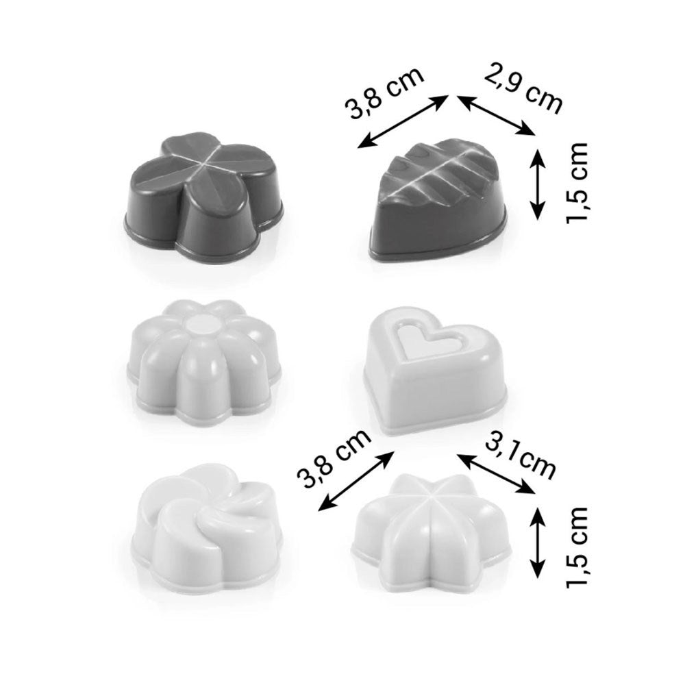 Molde de silicona para bombones, delícia, 6 piezas